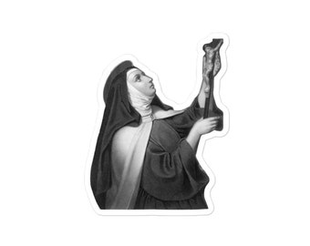 Heilige Teresa von Avila Aufkleber, katholische Nonne Aufkleber, östlicher Aufkleber, heilige Aufkleber, religiöser Aufkleber, Kirchenaufkleber, christliches Geschenk