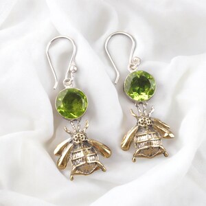 Valuable Peridot Earrings,  Drop & Dangle Earrings, 925 Sterling Silver Jewelry, Engagement Gift, Earrings For Wife
