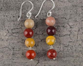 Valuable Mookaite  Earrings,  Drop & Dangle Earrings, 925 Sterling Silver Jewelry, Engagement Gift, Earrings For Wife