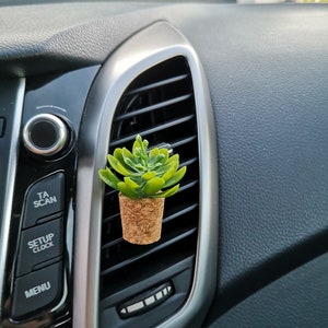 Boho air freshener for the car (artificial plant as an oil diffuser)