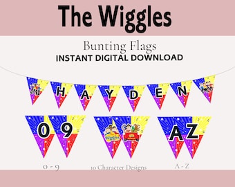 Wiggles Wimpelkette zum Geburtstag, Girlande