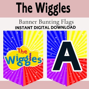 Wiggles Birthday Bunting Banner Flags