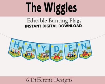 Wiggles Wimpelkette zum Geburtstag, Girlande