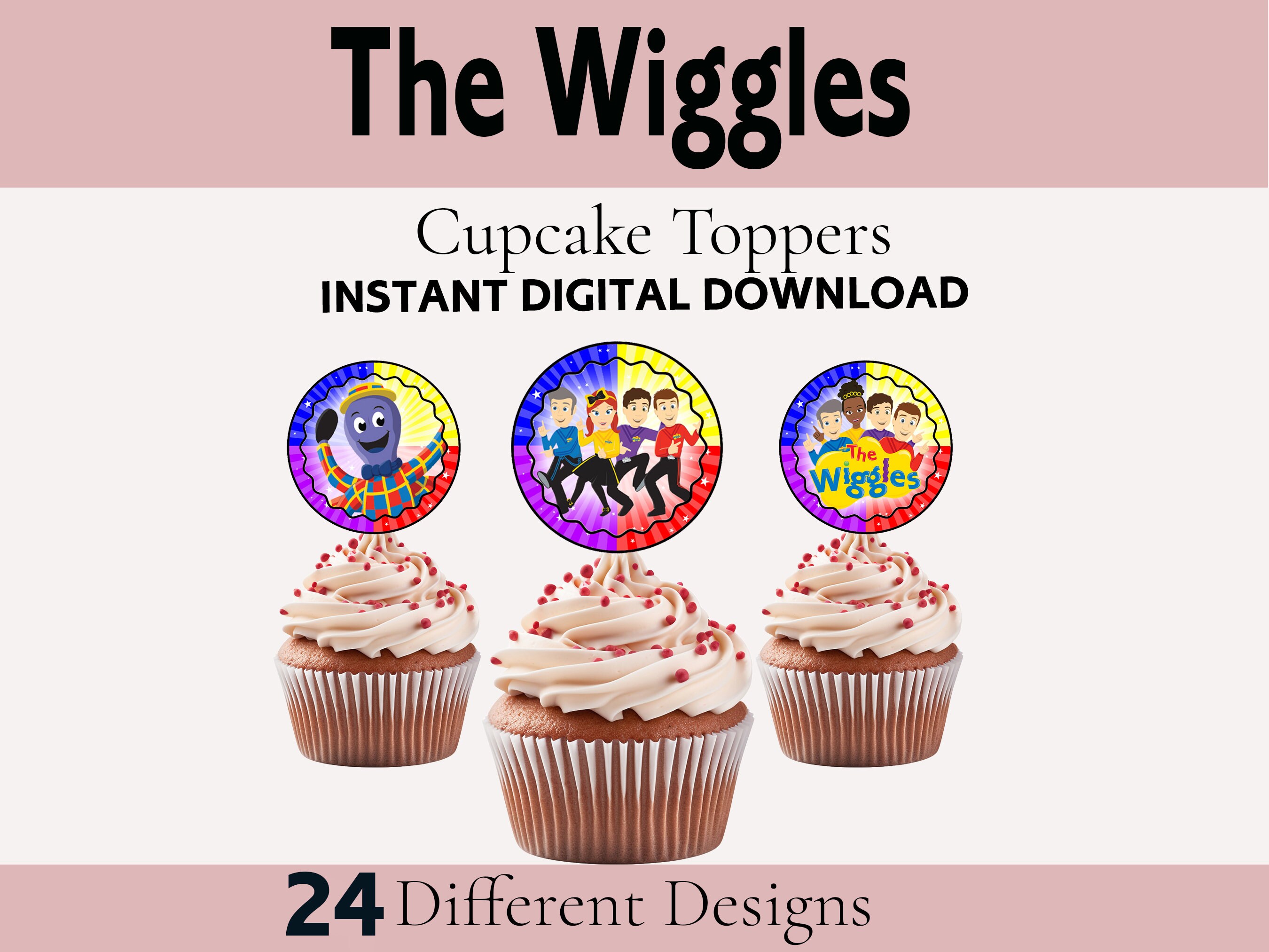 Wiggles Birthday Cupcake Topper