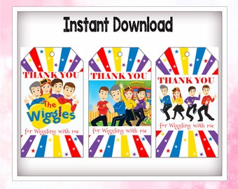 Wiggles födelsedagsetiketter