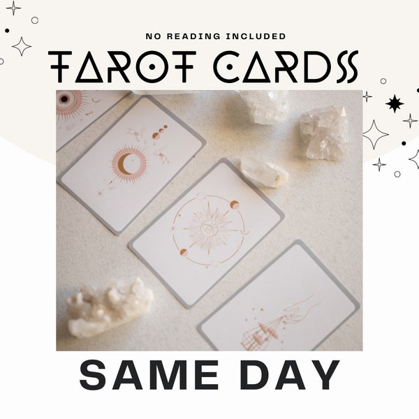 SAME DAY Tarot Cards Only (Photo of card pulled for you) no tarot reading