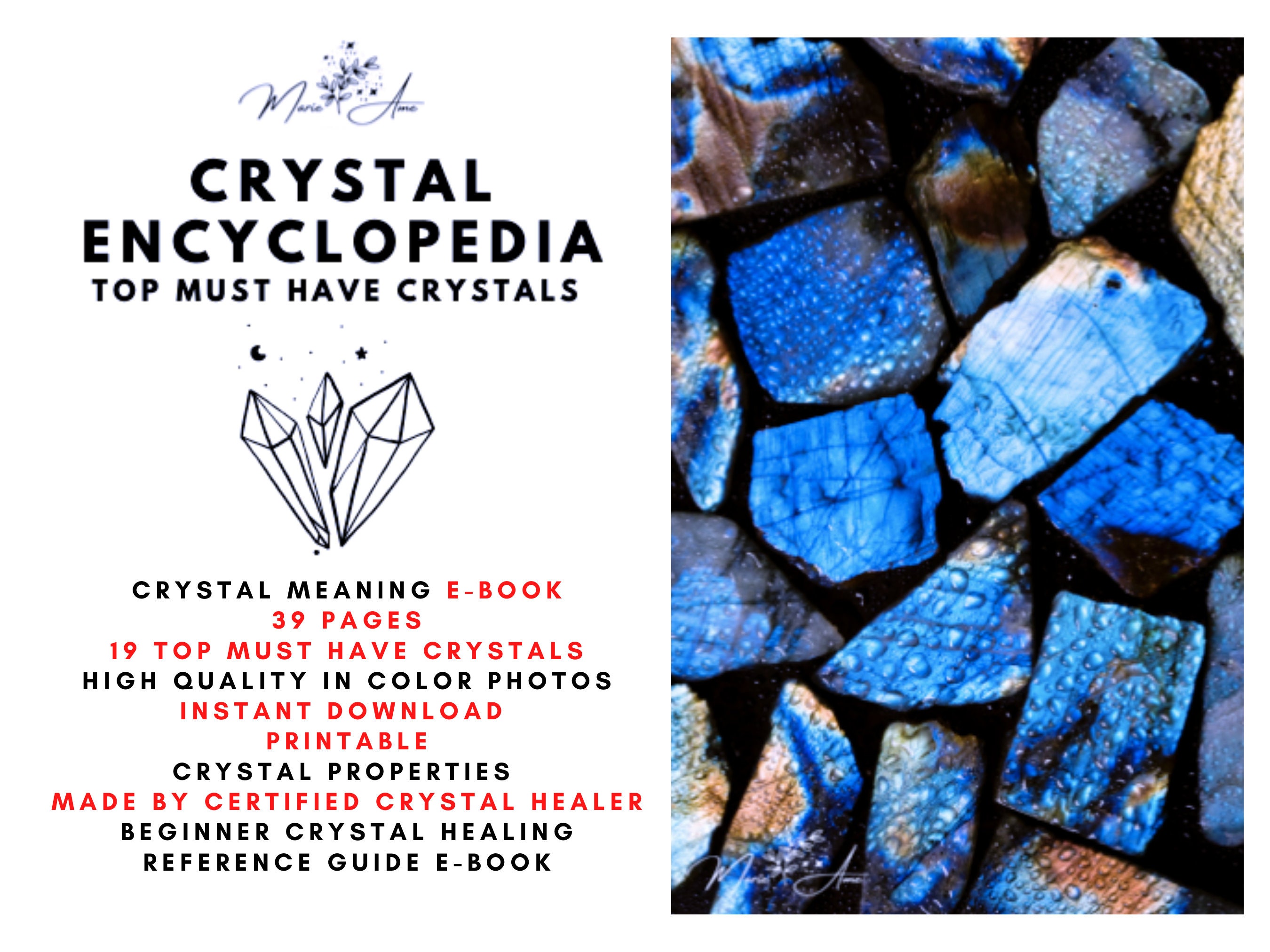 Crystal Bible Encyclopedia, PDF Download, Instant Printable Download