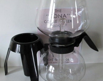 Cona Standard Kitchen Model coffee maker stove top circa 70 s brand new seals fitted no damage