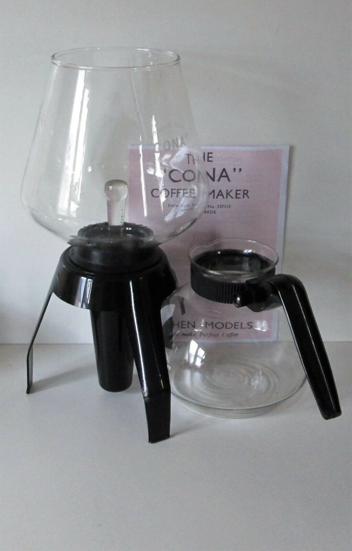 Cona Standard Kitchen Model Coffee Maker Stove Top Circa 70 S Brand New