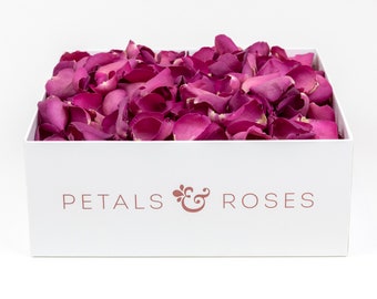 Luxury Rose Petal Display Box (40+ handfuls) | Freeze Dried Real Rose or Hydrangea Petals | Wedding Confetti, Biodegradable Confetti