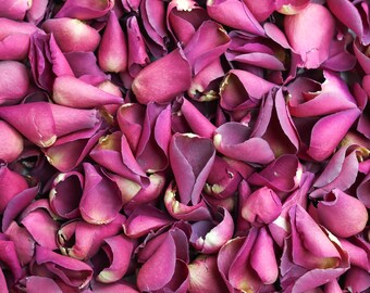 Fuchsia Dried Rose Petals | Luxury Biodegradable Rose Petal Confetti | Romantic Petals | Petals for Weddings, Celebrations and Events