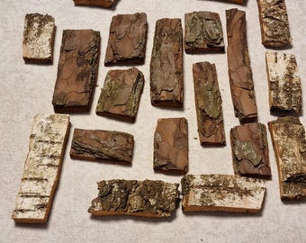 Naturalne kawałki kory sosnowej i brzozowej | Mieszanka dekoracji leśnych