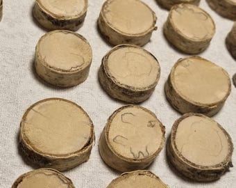 30 Spalted Birch Wood Slices – Rustic DIY Wedding Decor