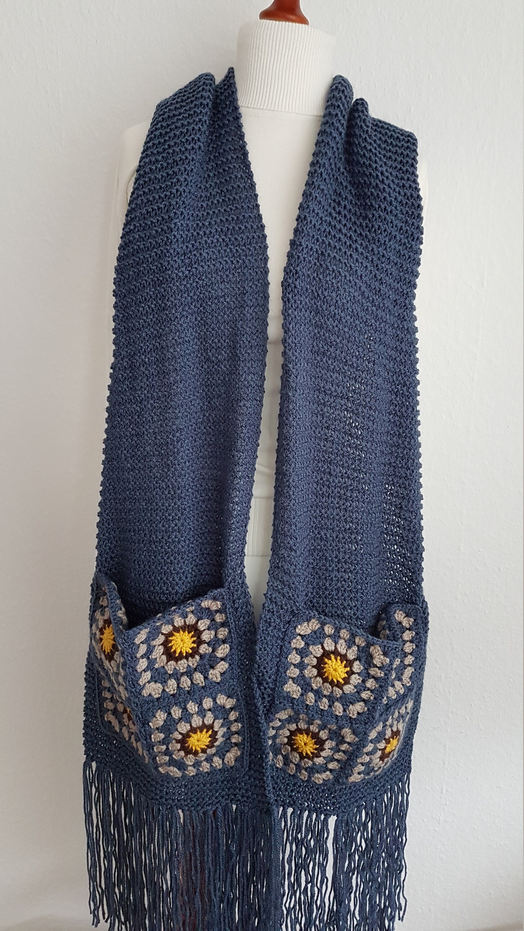 Scarf Handmade, Fringed Boho Scarf, Evening Scarves and Wraps, Lace Scarf, Crochet Scarf