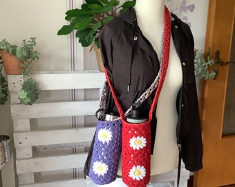 Shoulder bag, bottle holder, festival bottle carrier, gift idea