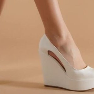 Wedding wedge , wedge heel , bridal wedge , bride wedge shoe