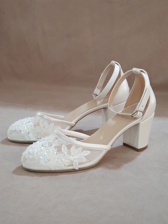Ankle ; bridal shoes,,Wedding Shoes , Bridal Shoes , Bride Shoes , Tulle;Embellishment
