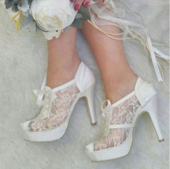 Chaussures de mariage en dentelle Chaussures de mariée