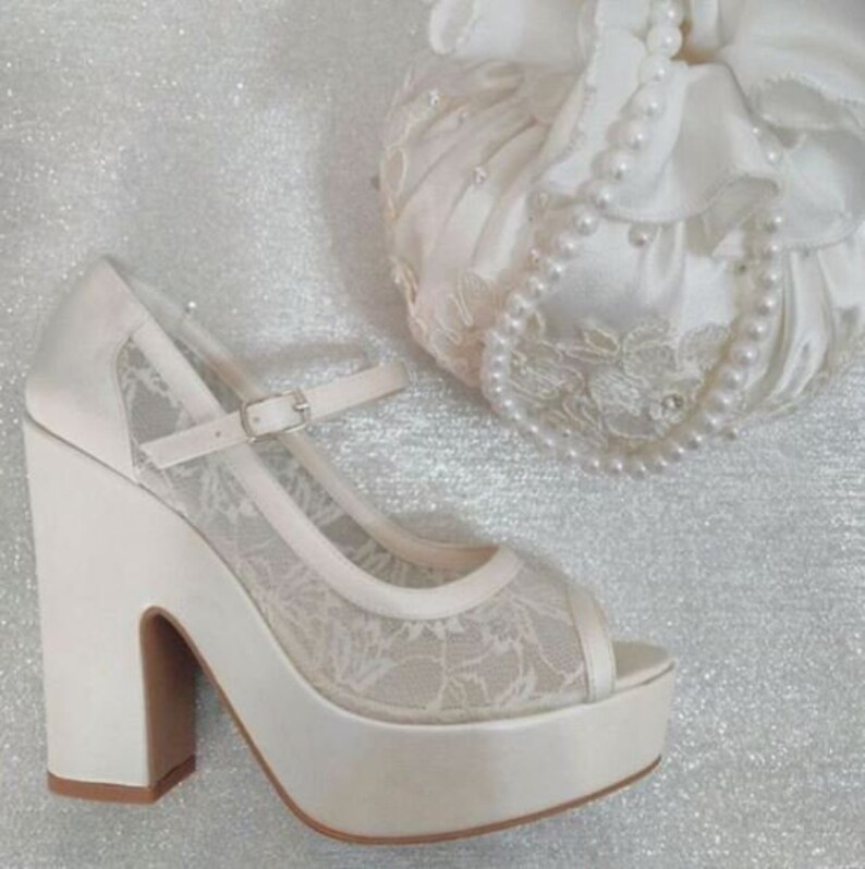 wedding shoes for bride platform