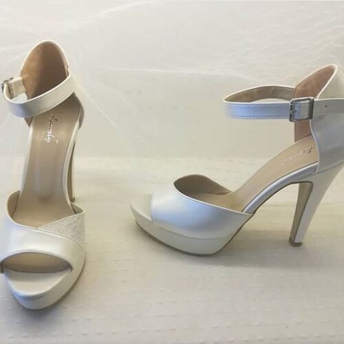 Wedding Shoes for Bride Satin Bridal Shoes Ivory Wedding - Etsy