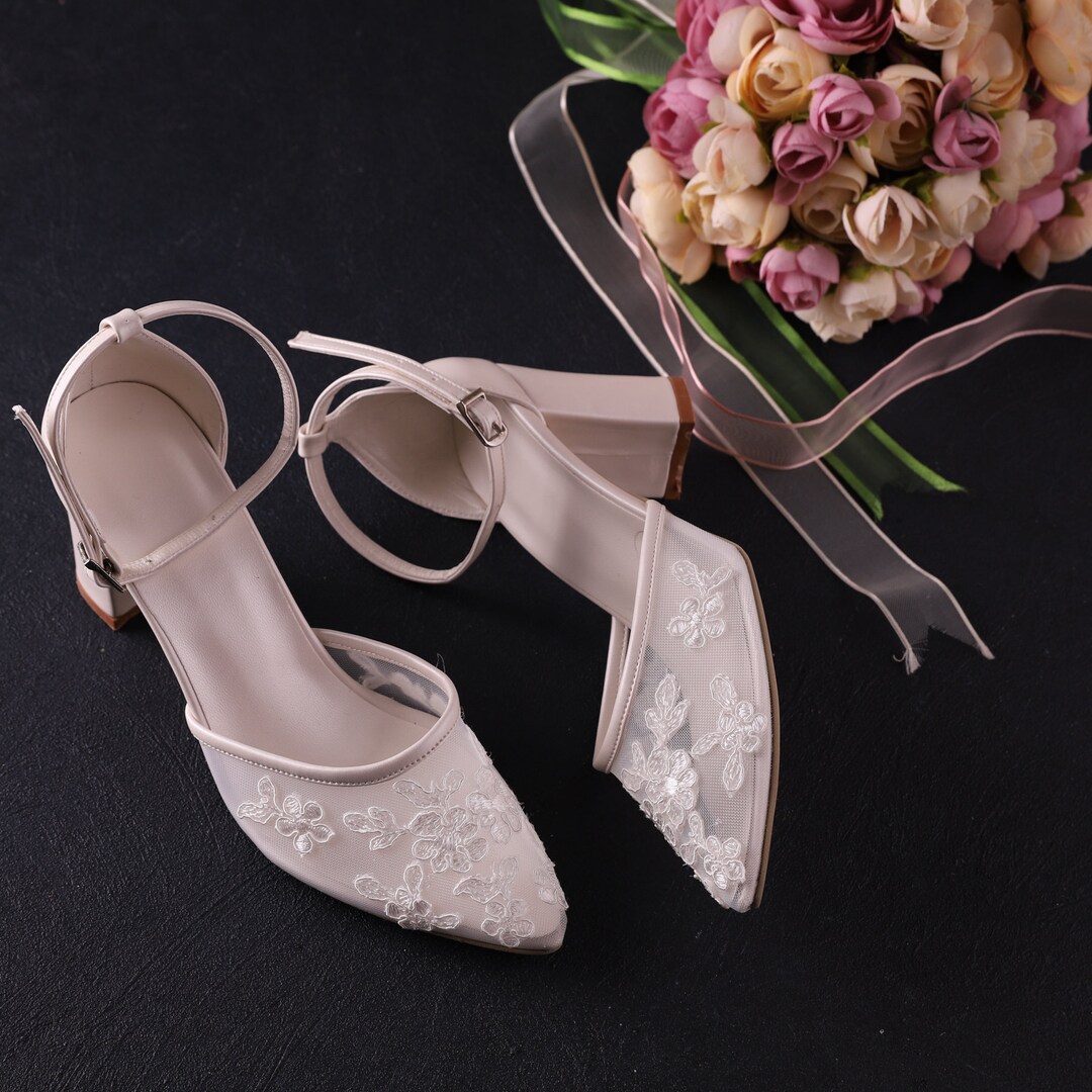 Tulle , Wedding Shoes , Bridal Shoes , Bride Shoes , Embellished Tulle