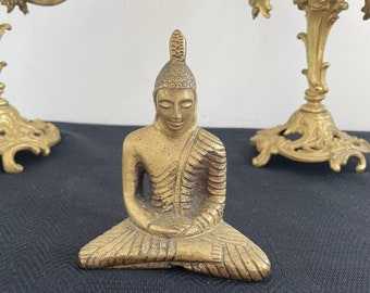 Seated Buddha in Gilt Bronze - Thailand - early 20th century