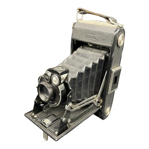 Antica macchina fotografica da collezione, soffietto, arredamento per vetrina curiosità, Zeiss Ikon Ikonta (520/2E), 1929-1933, macchina fotografica, Germania
