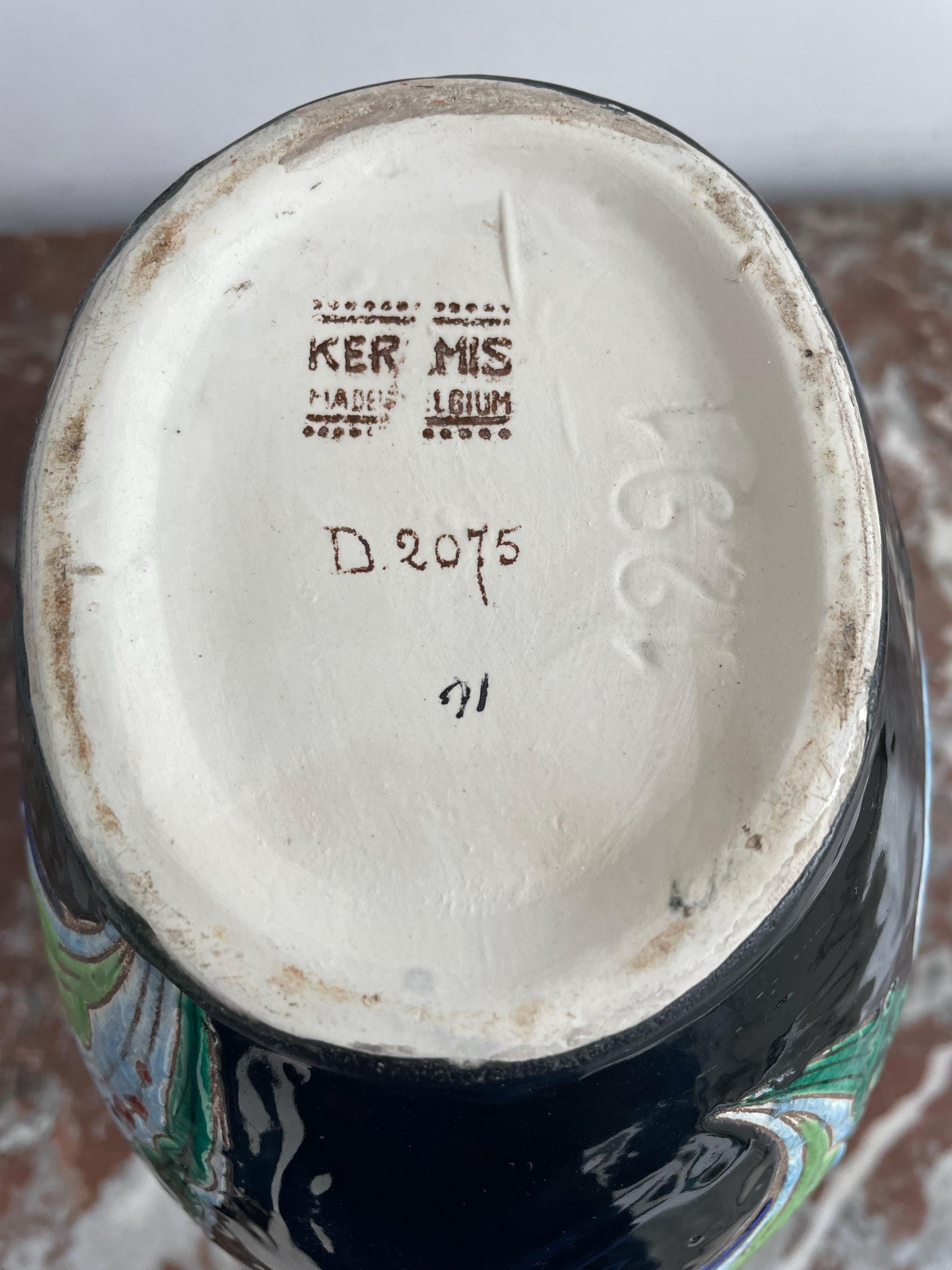 シャルル・カトー作、卵形の花瓶、KERAMIS、アール・デコ期、高級陶器