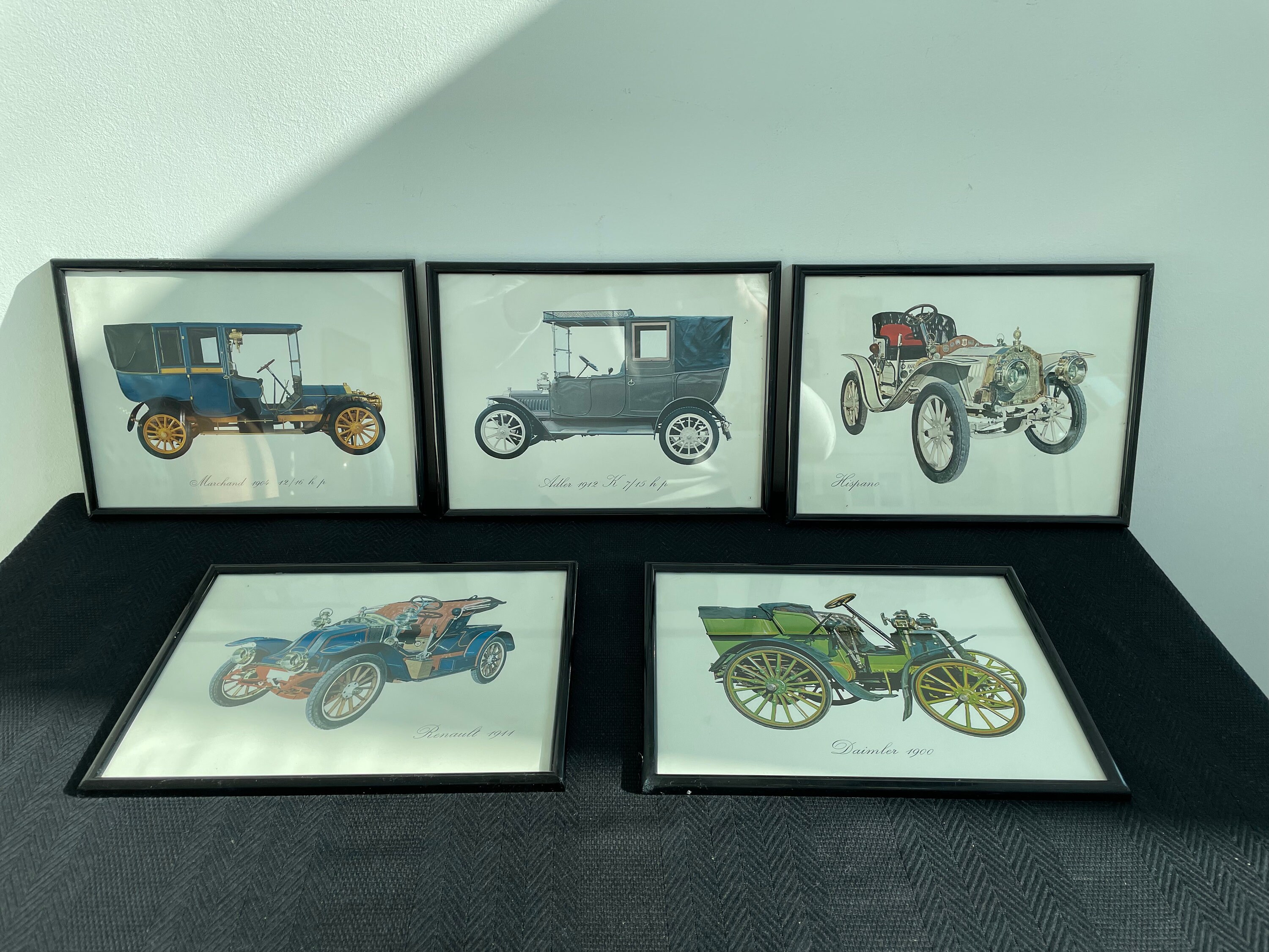 Cadres - Voitures Anciennes Lot de 5 Xxème