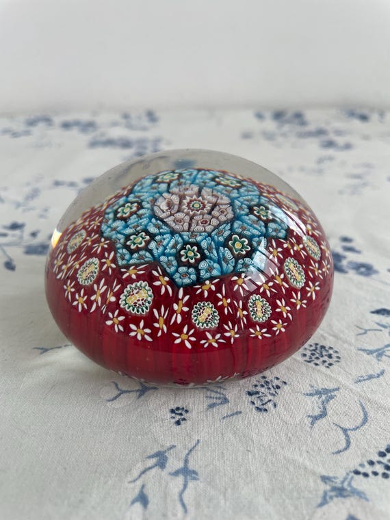 ムラノ　ミルフィオリ　ペーパーウェイト　イタリア ベネチアンガラス ムラーノ ミルフィオリ ペーパーウェイト - メルカリ