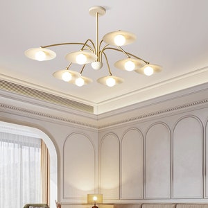 Modern Elegant Home Decor Ceiling Light,Minimalist Chandelier,Nordic Living Room Chandelier,Creative Multi-head Chandelier Lampshade