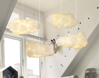 Creatieve wolk hanglamp, hangende verlichtingsarmatuur, wolkenlampenkap, kinderkamerlicht, decoratieve verlichting in de kinderkamer, droomwolklicht