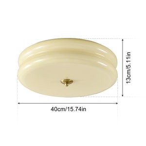 Nordic Glass Ceiling Light,Vintage Cream Style Ceiling Lamp Fixture,Flush Mount Ceiling Light For Bedroom Hallway Balcony,Glass Chandelier zdjęcie 6