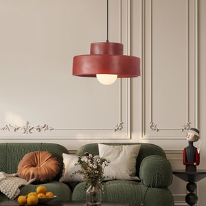 Nordic Fashion Small Pendant Light,Modern Bedside Single-Headed Chandelier,Wabi-sabi Style Vintage Hanging Lamp,Plug In Colorful Chandelier image 5