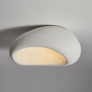 Paralume creativo ovale per lampada da soffitto, plafoniera moderna in stile Wabi-Sabi, elegante lampadario a soffitto nordico per soggiorno, lampada da soffitto minimalista immagine 8