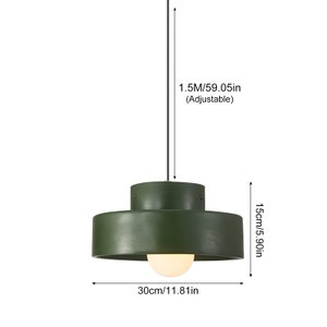 Nordic Fashion Small Pendant Light,Modern Bedside Single-Headed Chandelier,Wabi-sabi Style Vintage Hanging Lamp,Plug In Colorful Chandelier image 6