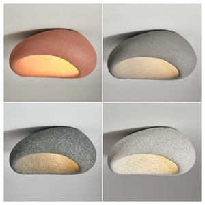 Paralume creativo ovale per lampada da soffitto, plafoniera moderna in stile Wabi-Sabi, elegante lampadario a soffitto nordico per soggiorno, lampada da soffitto minimalista immagine 7