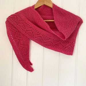 Merino wool lightweight crescent shape shawl