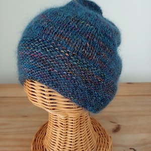 Merino Wool & mohair slouchy beanie size M