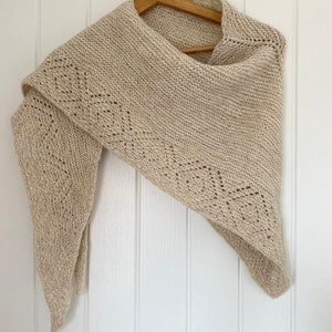 Handmade Wooly triangular shawl