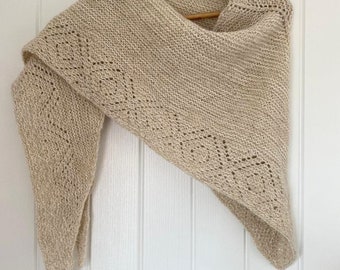 Handmade Wooly triangular shawl