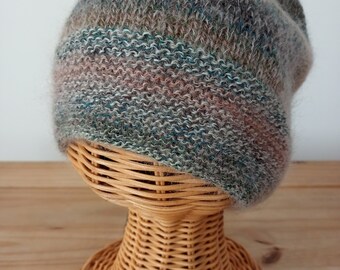 Wool & mohair slouchy beanie