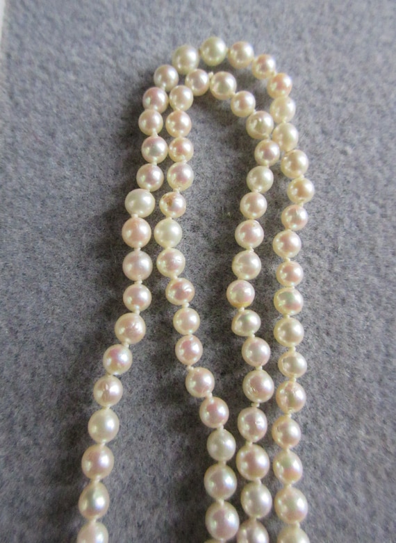 Dainty Vintage 16" Genuine Cultured Pearl Necklac… - image 1