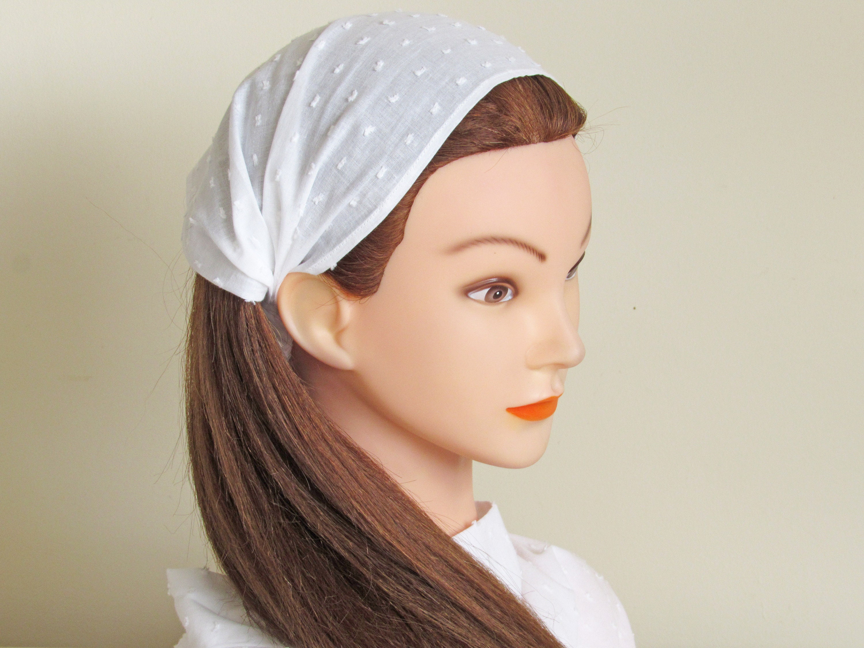 4er Set Elastische Haarschals & Stirnbänder Für Damen – Gewelltes Blumenmuster, Aus Weicher Baumwolle, Vielseitig Tragbar