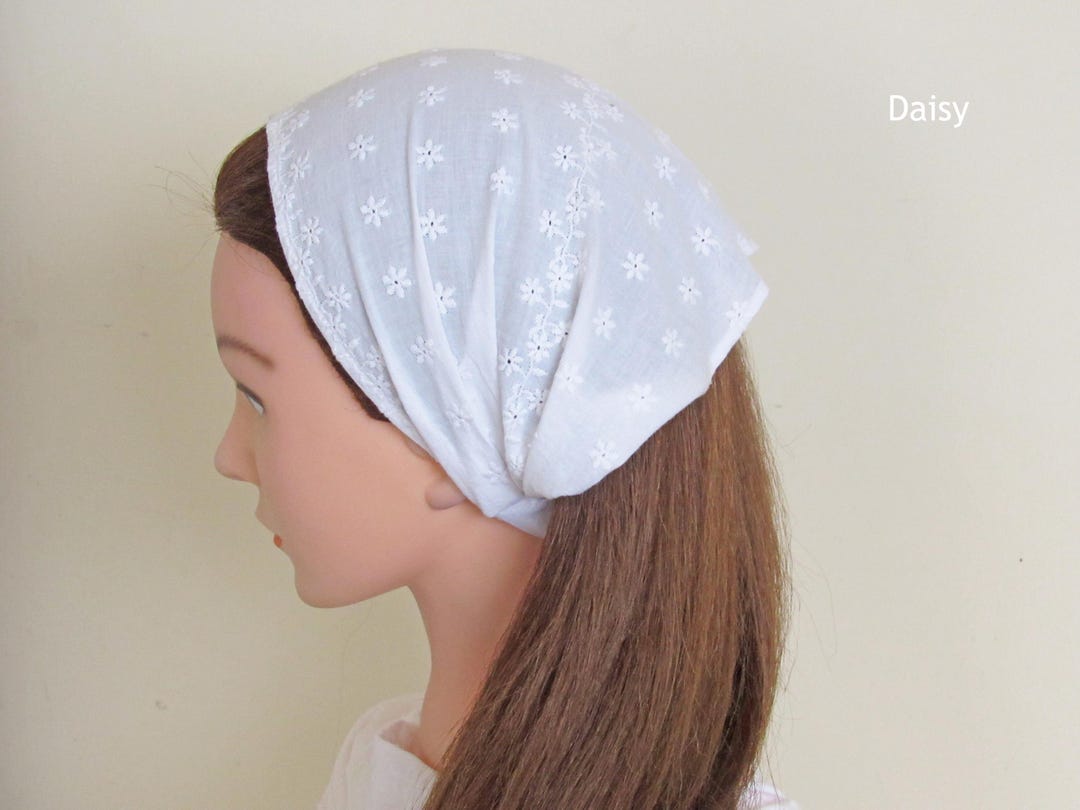 Sciarpa Bandana Per Capelli Con Elastico Foulard In Cotone/fasce