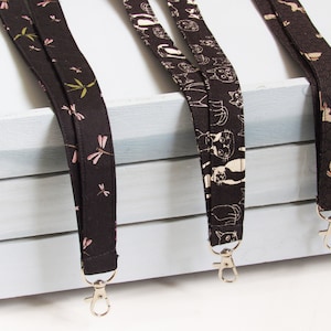 Japanese Print Lanyard Collection/ 100% Cotton Fabric Lanyard UK/ Neck Straps Card Holder/Lanyard With Safety Breakaway Clasps