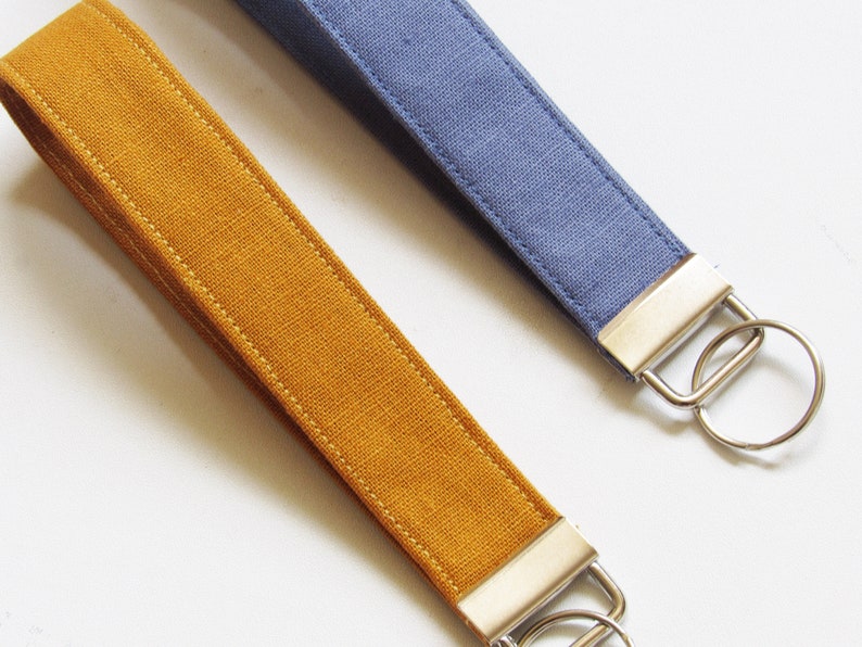 Thick Linen Wristlet Keychain, Handmade Key Fob Strap - Etsy