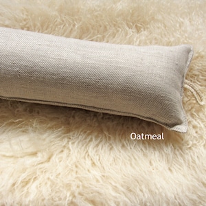 Minimalist Natural Linen Draught Excluder/Door, Window Draft Stopper/Heavy Weight Buckwheat Filled/Removable Washable Covers/Customisable