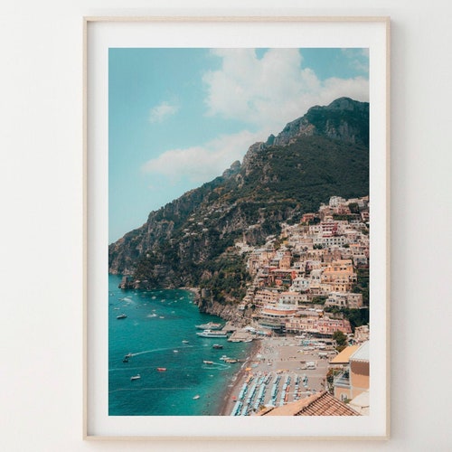Positano Italy Wall Decor Large Wall Art Pastel Prints Home Etsy