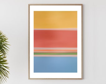 Aerial Salt Lake Framed Print , Colourful Wall Art , Living Room Decor , Australian Art , 12x16 18x24 24x32 inch frame, Maximalist